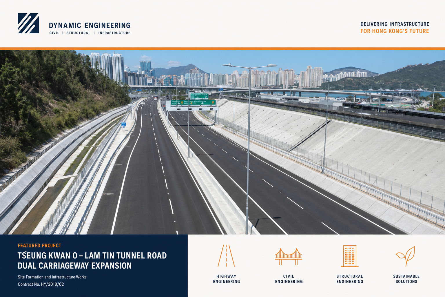 Highway expansion project in Hong Kong